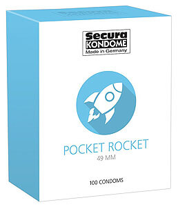 Pack of condoms 100 pieces Secura Pocket Rocket 49mm