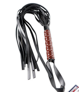 Robust whip The Sex Mission 75 cm with a wooden look