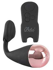 Belou Vibro-Bullet with Clitorial Stimulator Black