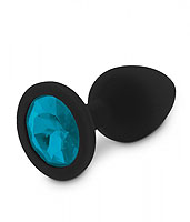 Anální šperk silikonový RelaXxxx černá/modrá M